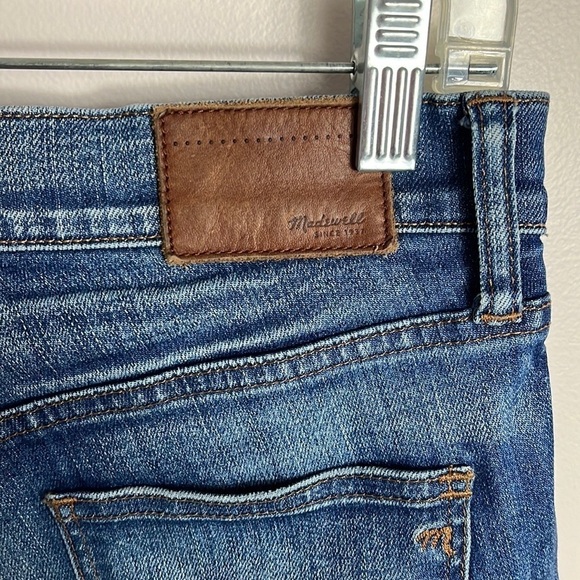 Madewell High Riser Skinny Jeans Torn-Knee Medium Wash Size 27 - Picture 9 of 15